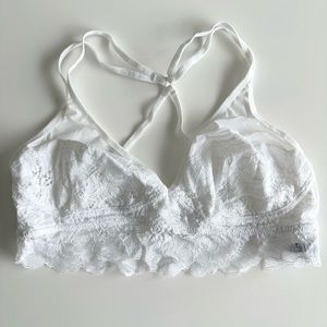 aerie bralette white‎ lace size M